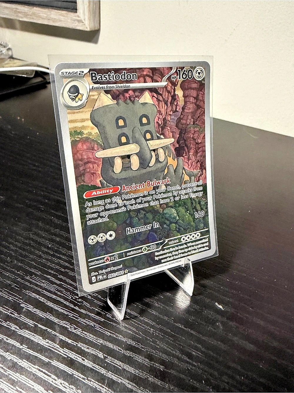 Pokémon Bastiodon Full Art Holo Trading Card